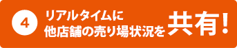 4.リアルタイムに 他店舗の売り場状況を共有!